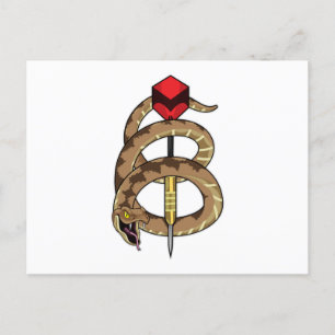 Cartão Postal Cobra em Dardos com Dardo