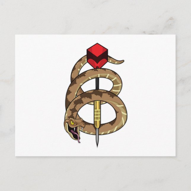 Cartão Postal Cobra em Dardos com Dart (Frente)