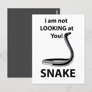 Cartão Postal Cobra, não estou olhando para você Cobra