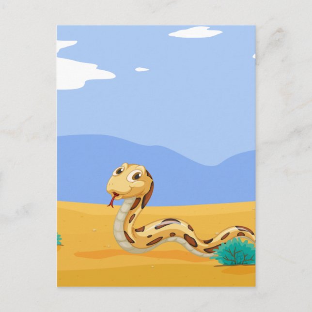 Cartão Postal Cobra no deserto (Frente)