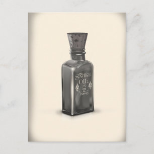 Cartão Postal Cobra Oil "Cure All Ailments" Garrafa poster engra