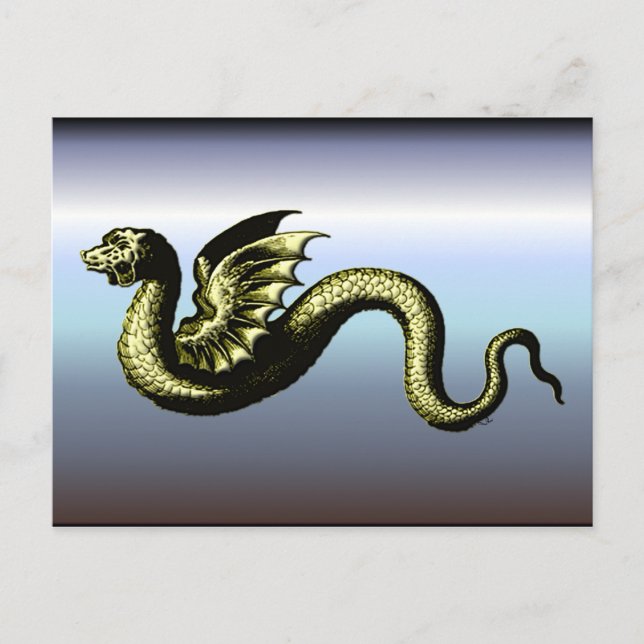 Cartão Postal Cobras de Criaturas Míticas (Frente)
