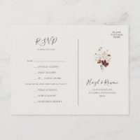 Cobre Borgonha Flor Silvestre Bege Escolha do Card