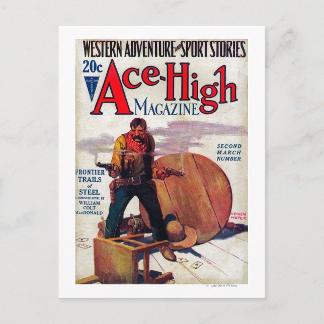 Cartão Postal Cobrir 2 da Ace High Magazine (Frente)