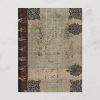 Cartão Postal Cobrir antigo de livros de colheita com dobradiças