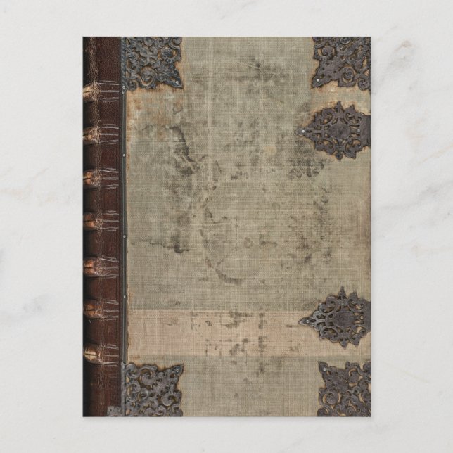 Cartão Postal Cobrir antigo de livros de colheita com dobradiças (Frente)