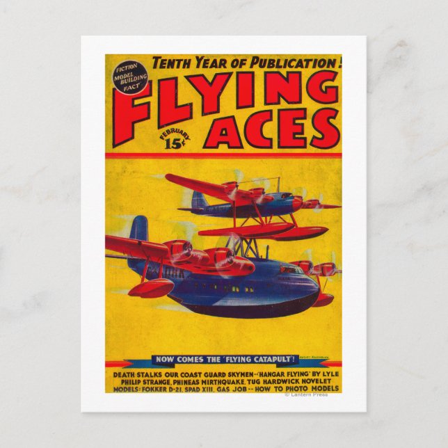 Cartão Postal Cobrir da Flying Aces Magazine (Frente)