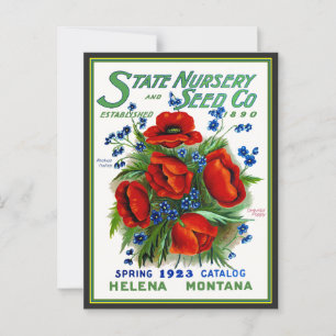 Cartão Postal Cobrir da Revista de Sementes do Estado de Montana
