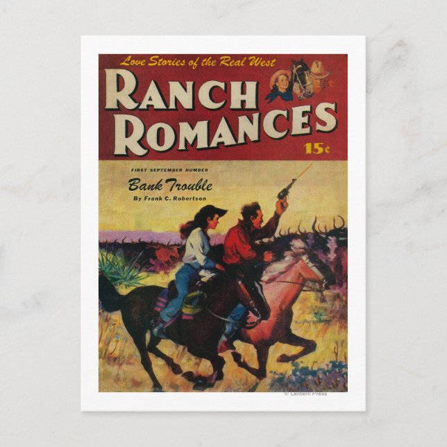 Cartão Postal Cobrir da Revista Ranch Romances (Frente)