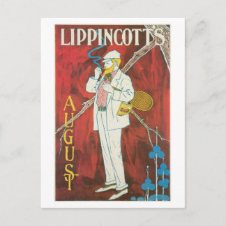 Cartão Postal Cobrir da revista Vintage art Nouveau August