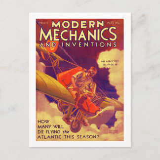 Cartão Postal cobrir da revista Vintage "Modern Mechanix" 1931