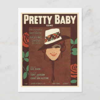 Cartão Postal Cobrir de Canalização bonito Baby Vintage