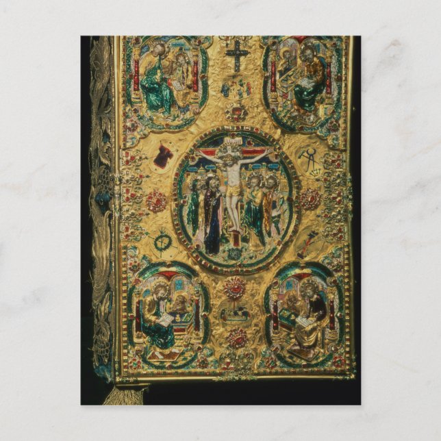 Cartão Postal Cobrir de Evangelho, ouro com repou (Frente)