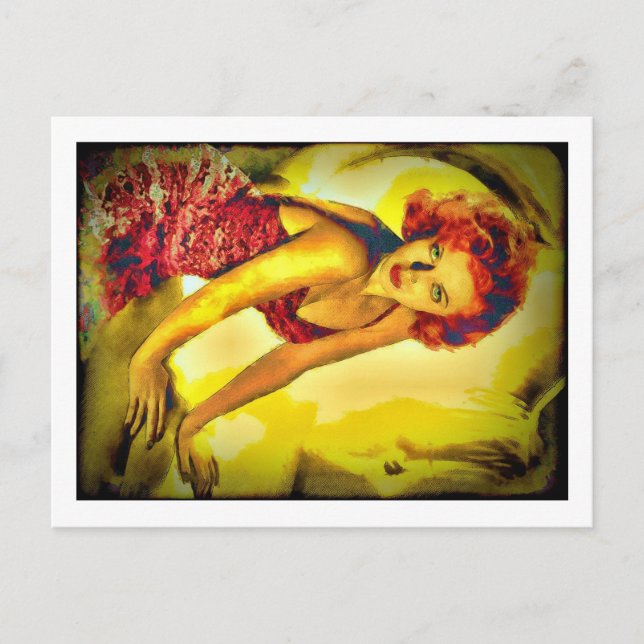Cartão Postal "Cobrir de pulp" Lana Turner (Frente)