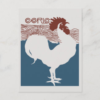 Cartão Postal Cobrir de revista francesa do vetor retro art nouv