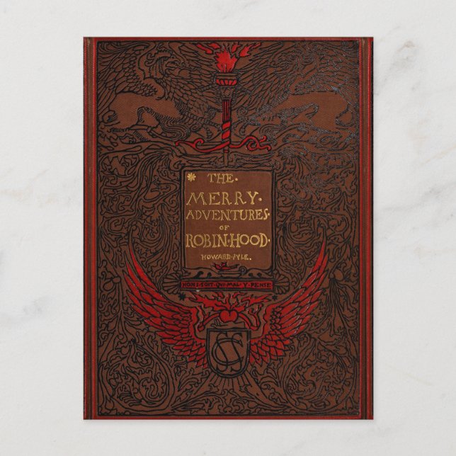 Cartão Postal Cobrir do Livro Robin Hood de Ligação Antica (Frente)
