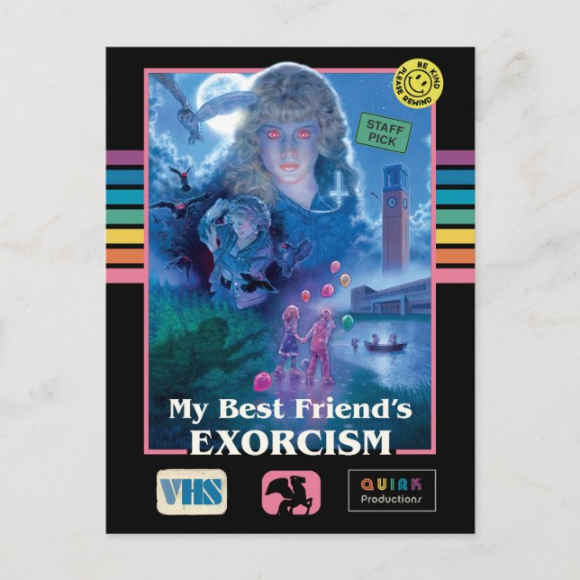 Cartão Postal Cobrir Vintage VHS do Exorcismo do Meu Melhor Amig (Frente)