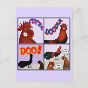 Cartão Postal Cock-A-Doodle-Doo!