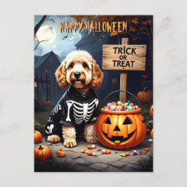 Cartão Postal Cockapoo Halloween