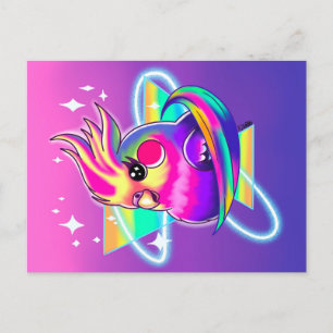Cartão postal Cockatiel Neon