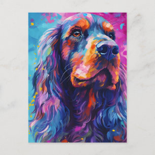 Cartão Postal Cocker Spaniel colorido