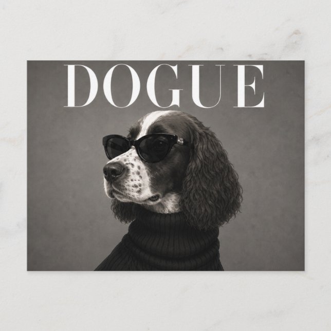 Cartão Postal Cocker Spaniel Inglês de Luxo (Frente)