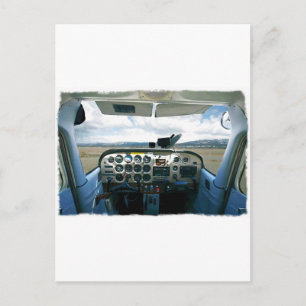 Cartão Postal Cockpit do avião