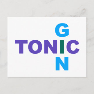Cartão Postal cocktail Gin Tonic Longdrinque