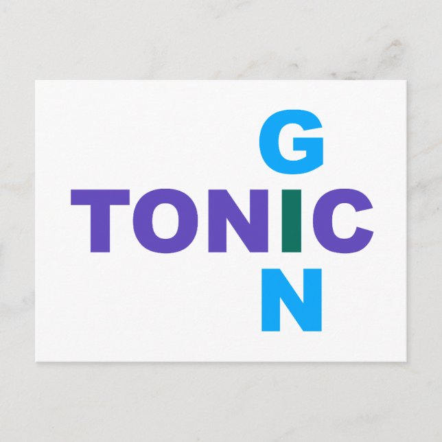 Cartão Postal cocktail Gin Tonic Longdrinque (Frente)