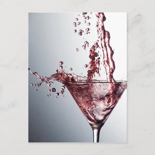 Cartão Postal Cocktail rosa 3 (Frente)