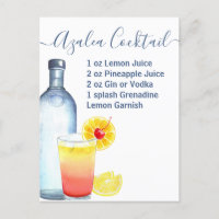 Cocktail Watercolor Recebe Bebidas Mistas Azalea