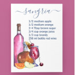 Cartão Postal Cocktail Watercolor Recebe Bebidas Mistas Sangria<br><div class="desc">Este design pode ser personalizado na área fornecida pela alteração da foto e/ou do texto. Ou pode ser personalizado clicando em Personalizar este Modelo e, em seguida, escolhendo o clique para personalizar mais a opção e excluir ou alterar a cor do plano de fundo, adicionar texto, alterar a cor ou...</div>