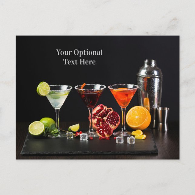 Cartão Postal Cocktails / Cartaz personalizado do barman (Frente)