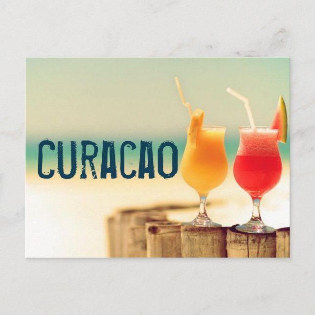Cartão Postal Cocktails curacao (Frente)
