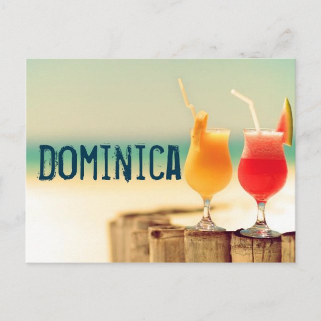 Cartão Postal Cocktails da Dominica (Frente)