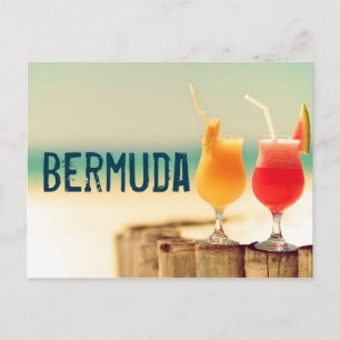 Cartão Postal cocktails das Bermudas