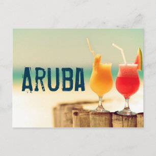 Cartão Postal Cocktails de Aruba