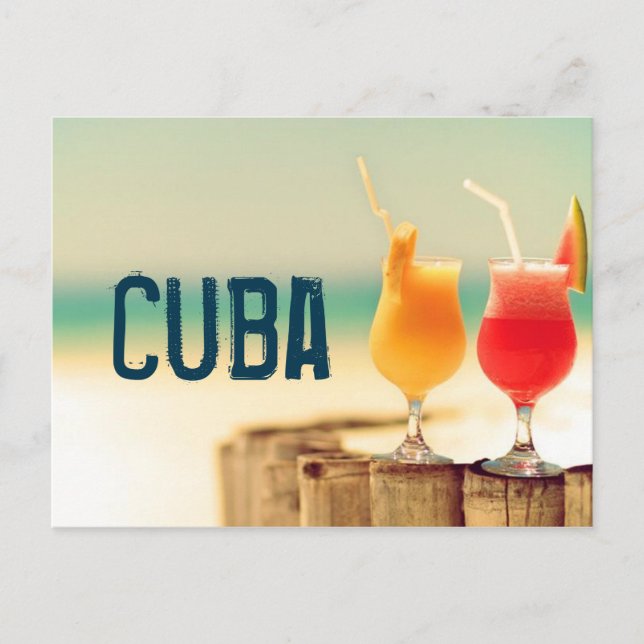Cartão Postal Cocktails de Cuba (Frente)