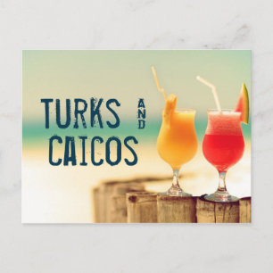 Cartão Postal cocktails Turks e Caicos