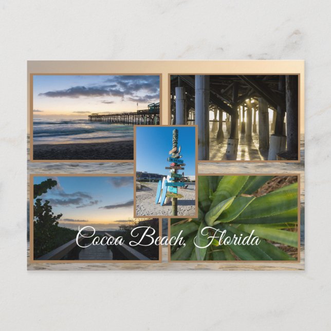 Cartão Postal Cocoa Beach Florida (Frente)