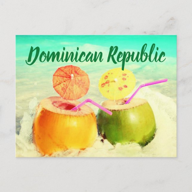 Cartão Postal Cocos da República Dominicana (Frente)