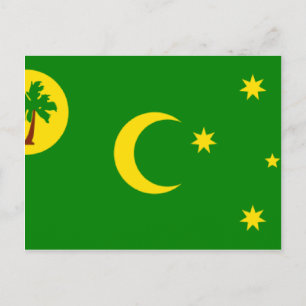 Cartão Postal Cocos (Keeling)Islands Flag CC