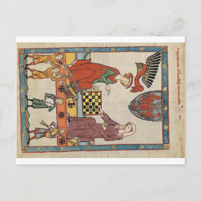 Cartão Postal Codex Manesse - marquesa Otto de Brandenburgo (Frente)
