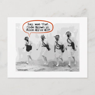Cartão Postal Código Brown para Enfermeiros