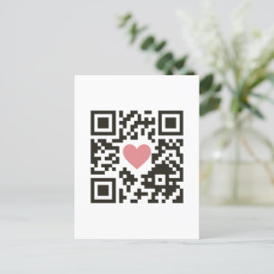 Cartão Postal Código de Amor QR