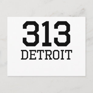 Cartão Postal Código de área de Detroit 313