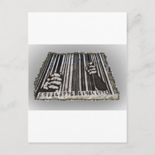 CARTÃO POSTAL CÓDIGO DE BAR PRISON JAIL