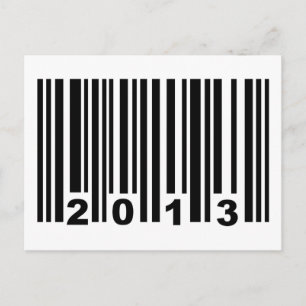 Cartão Postal código de barras de 2013