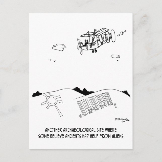 Cartão Postal Código de Barras Petroglicph (Frente)