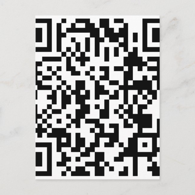 Cartão Postal Código de Bitcoin QR da amostra (Frente)